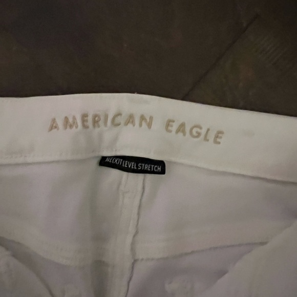 American eagle white ripped jeans size: 8 - Picture 3 of 4